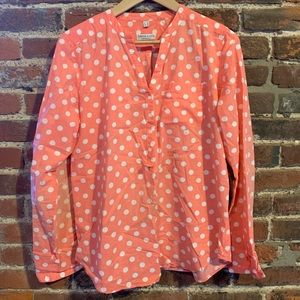 Orangish polka dot Marie Lund Blouse